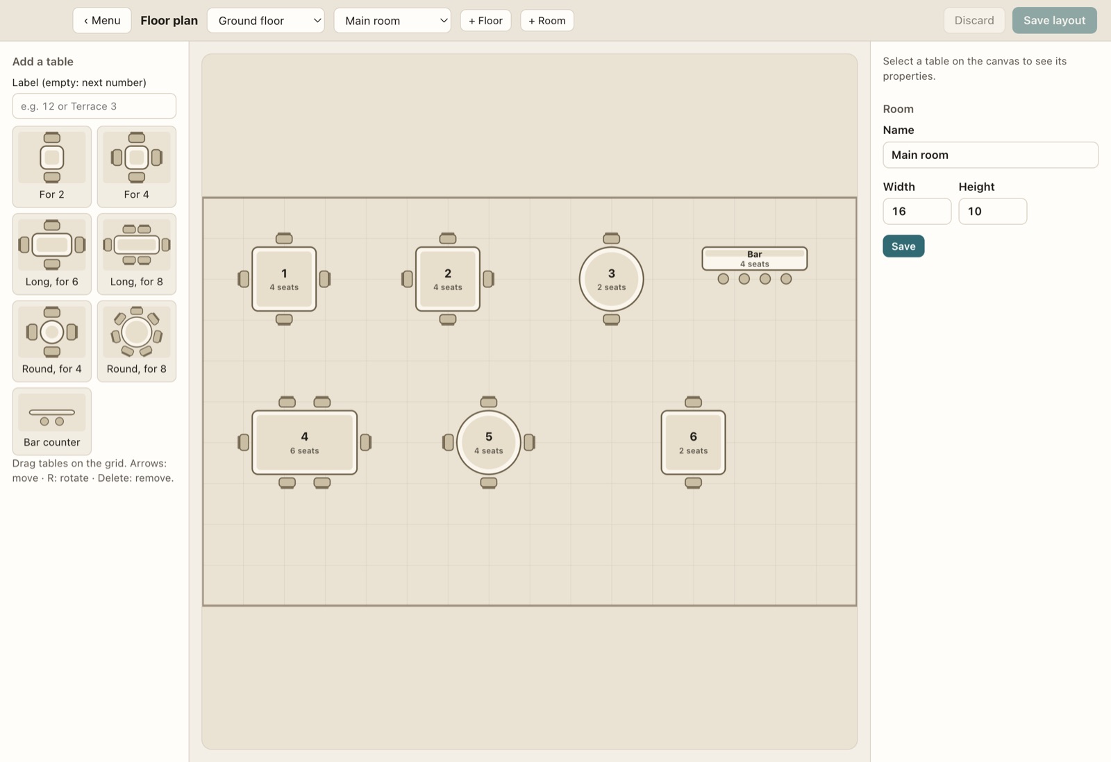Floor plan editor